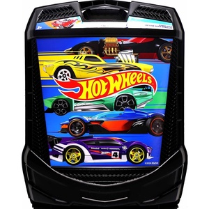 image:imageTara Toys Hot Wheels 48Car Storage Case  Durable Plastic Carrying Case with Handle for DieCast Toy Cars Fits 164 Scale Vehicles Organizer for Kids Travel amp Display100 Car Carry Roller