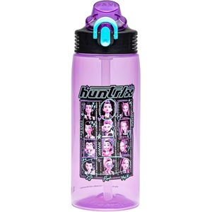 image:imageZak Designs Mattel Hot Wheels Sage 16oz LeakProof Straw Kids Water BottleKPop Demon Hunters Huntrix Purple