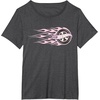 image:imageHot Wheels  Pink Flaming Tire TShirtDark Heather Grey