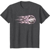 image:imageHot Wheels  Pink Flaming Tire TShirtDark Heather Grey