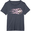 image:imageHot Wheels  Pink Flaming Tire TShirtHeather Blue