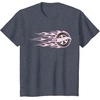 image:imageHot Wheels  Pink Flaming Tire TShirtHeather Blue
