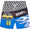 image:imageHot Wheels Boys 2Piece Swimwear Rash Guard and Swim Trunks Set Toddler to Big KidBlue  Black