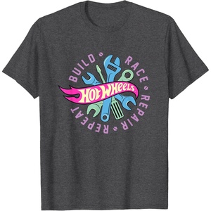 image:imageHot Wheels  Build Race Repair Repeat TShirtDark Heather Grey