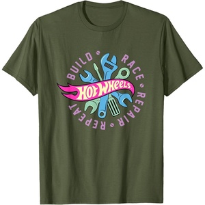 image:imageHot Wheels  Build Race Repair Repeat TShirtOlive Green
