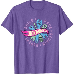 image:imageHot Wheels  Build Race Repair Repeat TShirtPurple Heather
