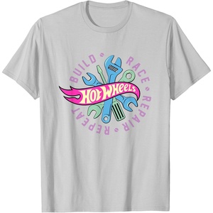 image:imageHot Wheels  Build Race Repair Repeat TShirtSilver Grey