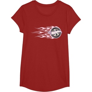image:imageHot Wheels  Pink Flaming Tire TShirtCranberry Red