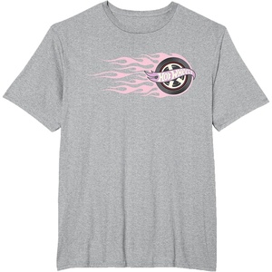 image:imageHot Wheels  Pink Flaming Tire TShirtHeather Grey