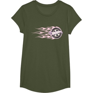 image:imageHot Wheels  Pink Flaming Tire TShirtOlive Green