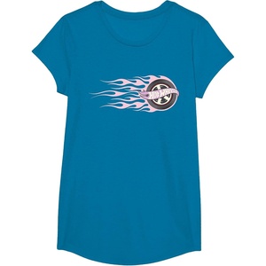 image:imageHot Wheels  Pink Flaming Tire TShirtSapphire Blue