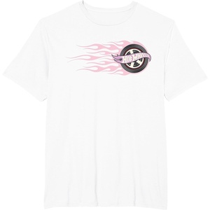 image:imageHot Wheels  Pink Flaming Tire TShirtWhite