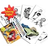 image:imageHot Wheels Deluxe Poster Paint amp Color  Coloring Book for kids 80 illustrations 10 watercolor paints 12 crayons 1 paint brush
