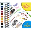 image:imageHot Wheels Deluxe Poster Paint amp Color  Coloring Book for kids 80 illustrations 10 watercolor paints 12 crayons 1 paint brush