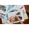 image:imageHot Wheels Deluxe Poster Paint amp Color  Coloring Book for kids 80 illustrations 10 watercolor paints 12 crayons 1 paint brush