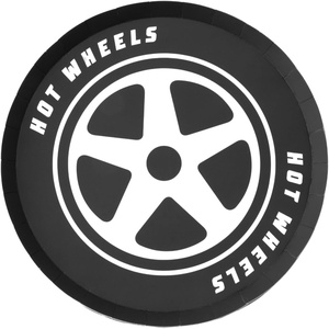 image:imageBonjour Fte Hot Wheels Black Small Plates Pack of 8 8D