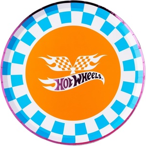 image:imageBonjour Fte Hot Wheels Blue Checker Small Plates Pack of 8 825
